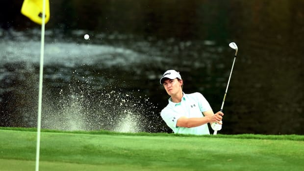 Maverick McNealy plays the 2020 Wyndham Championship.